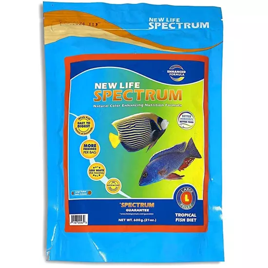 New Life Spectrum Large Pellet Sinking Pellet Tropical Fish Food 3mm 600g