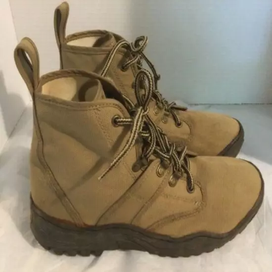 Hodgman Boots Canvas Ankle Wader Size 7 Tan Fishing Outdoor Hiking Shoes