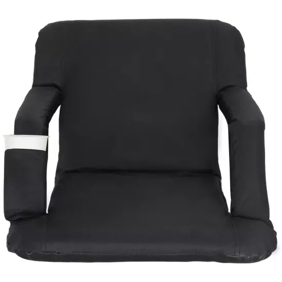 5 Reclining Positions Ergonomics Stadium Seats Chairs For Bleachers Black