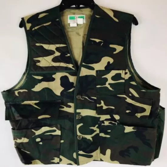 Game Winner Camo Bird/Duck Hunting Vest Size Large