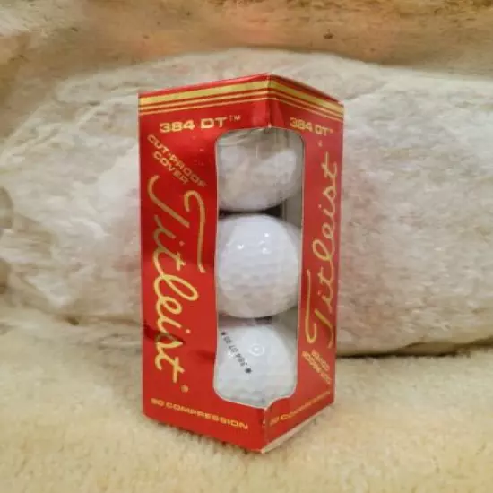 12 New Vintage Titleist 384 DT 90 Compression Golf Balls Unused in Box