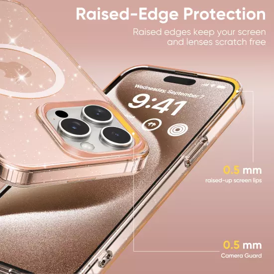 For iPhone 16 Pro Max 15 14 Shockproof Magnetic Slim Mag-Safe Clear Phone Case