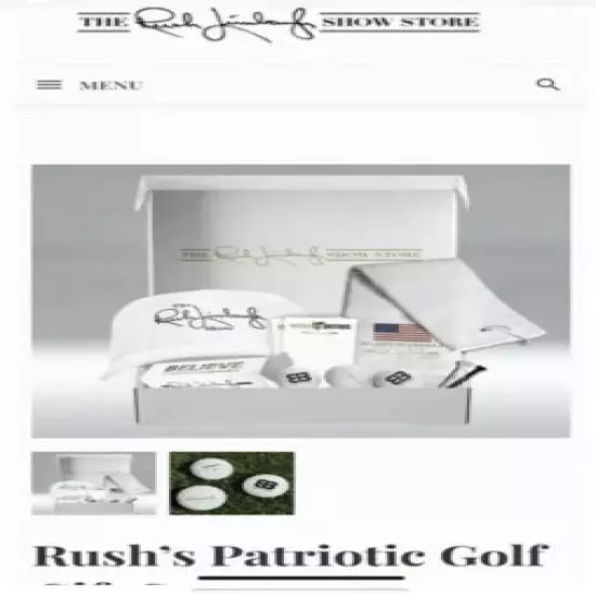 EIB Rush Limbaugh Show Patriotic Golf Gift Set Hat Titleist Republican Collector