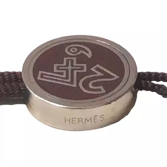 Hermes Authentic Strap Mobile Strap Cord String length 9cm color brown women's