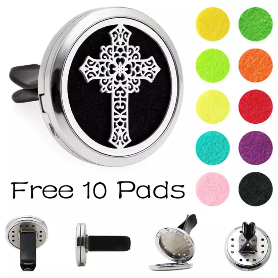 Car Diffuser Vent Clip Air Freshener Essential Oil Aroma diffuser Locket 10Pads 