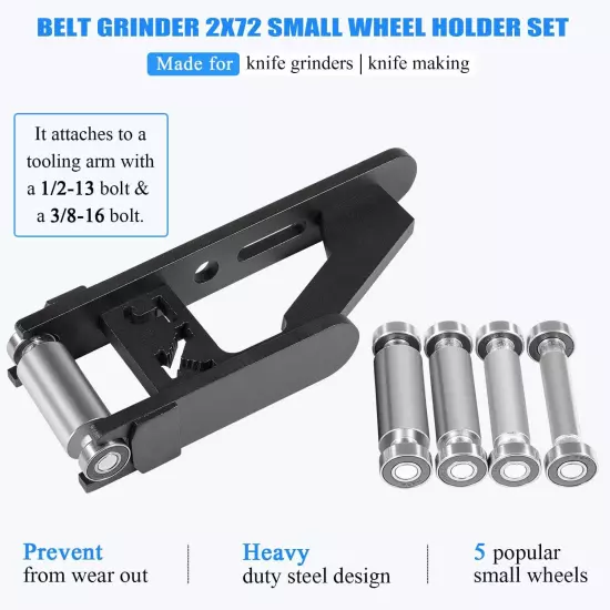 Belt Grinder 2x72 small wheel Holder Set 5 Sizes for knife grinders knife making