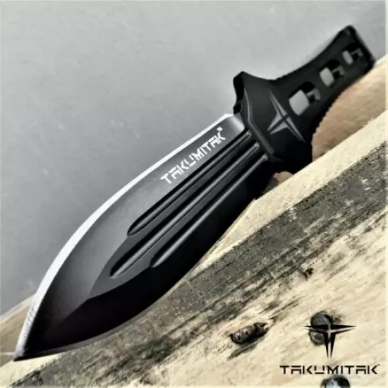 Takumitak 8.75" Tactical Knife D2 Blade Molle Kydex Sheath Fixed Blade Knife