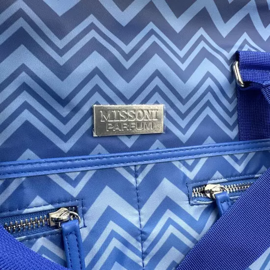 Missing Chevron Blue Duffel Bag