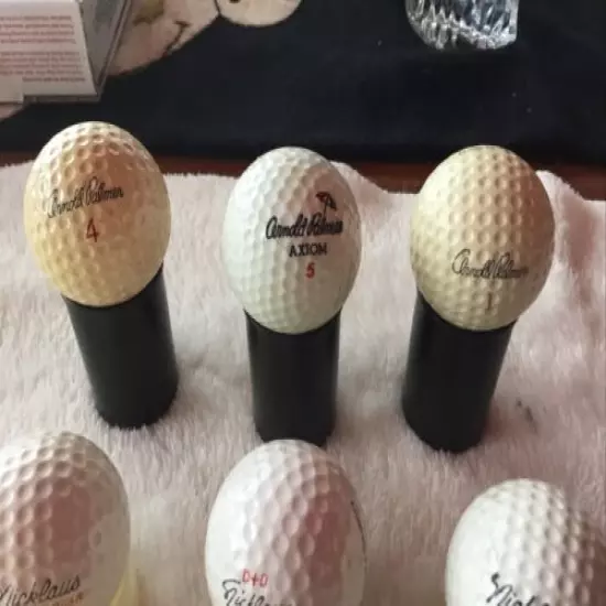 Lot Of SIX Vintage Autograph Golf Balls From Golf Legends NICKLAUS & PALMER