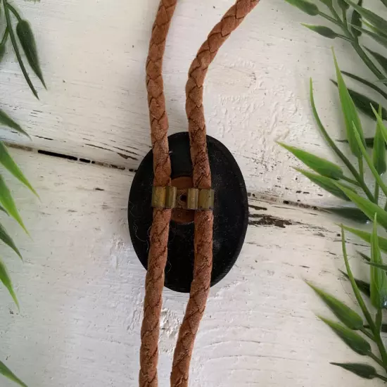 Vintage Bolo Tie Gold Miner Pan, Pick, and Shovel With Gold Flakes