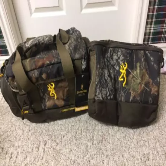 NEW Browning Transitions XC Mossy Oak Camo Gear Bag W/insulated Cooler- Rare!