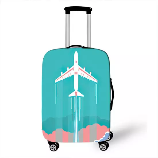 Elastic Printed Airplane Luggage Suitcase Cover Protector Anti Scratch Bags