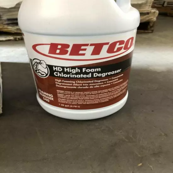 BETCO 54004-00 HD High Foam Chlorinated Degreaser / Cleaner ; 1 Gal -NIB of 4