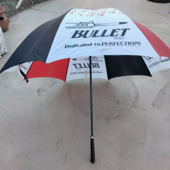 BULLET GOLF Umbrella Used .444 has some spots, dirt and water damage 42" tall