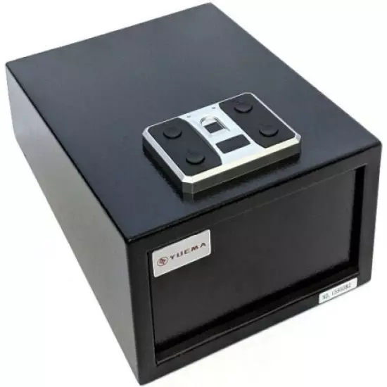 YUEMA® Handgun Gun Safe with Auto-Open Lid & Optional Biometric Fingerprint Lock