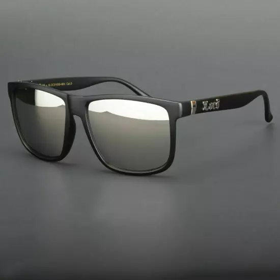 Locs Oversize Gangster Glasses Men Dark Lens Flat Top Large Black OG Sunglasses