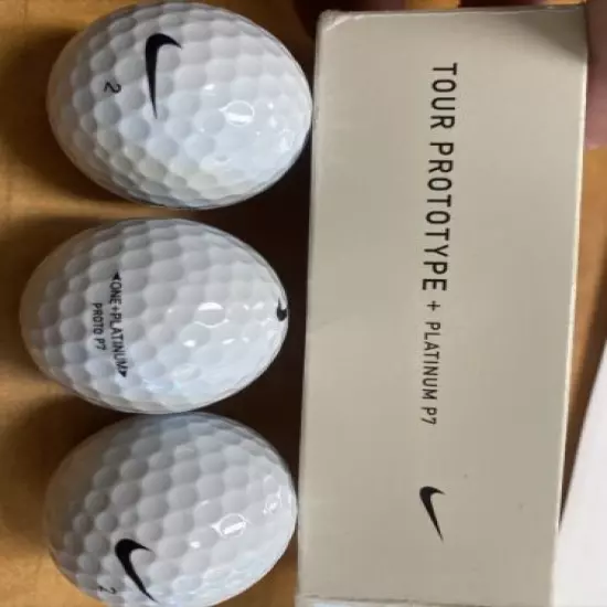 Rare Nike One Platinum P7 Tour Prototype Golf Balls (3) -Tiger Woods. New.proto