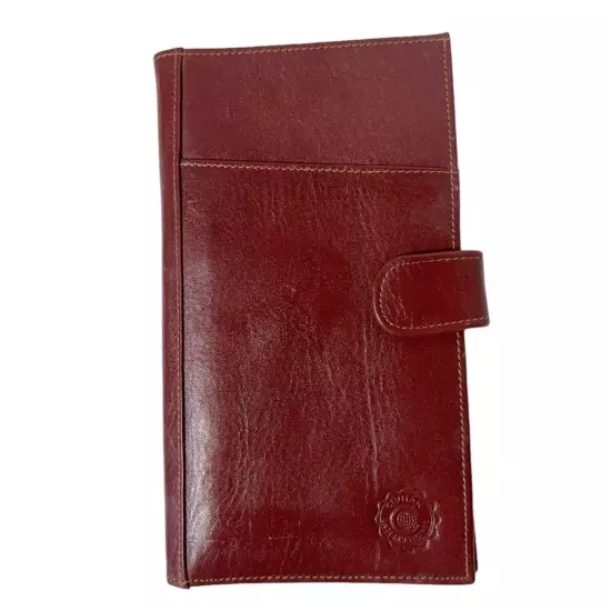 Civitan International Cognac Leather Travel Wallet Organizer