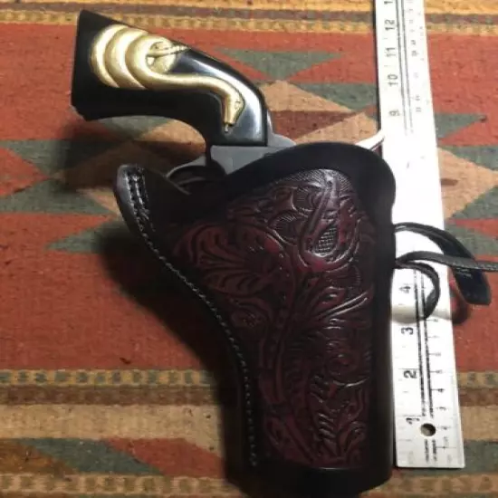 FIT Colt SAA Short Barrel 3.5" Ruger Vaquero 3.75 Western Leather Holster Floral