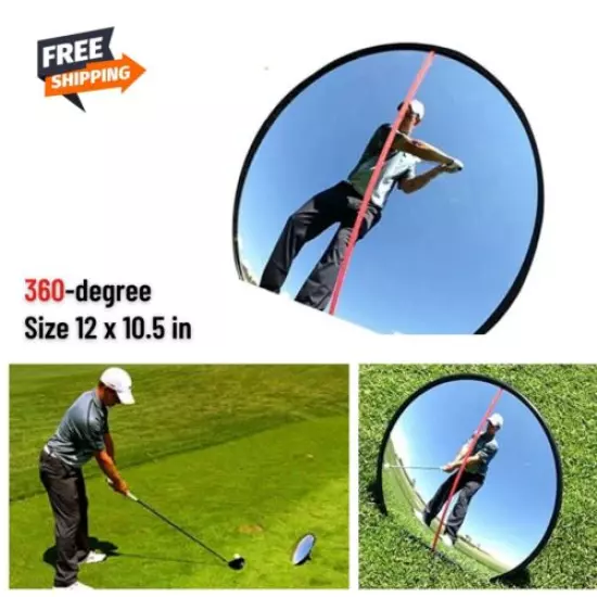 Portable Mirror for Swing/Putting Golf Practice Alignment Check Training Aid