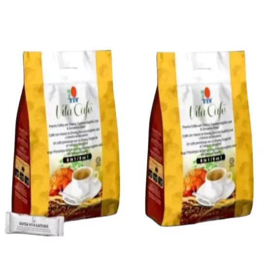 2 Packs DXN Vita Cafe 6 in 1 Coffee Ganoderma Lingzhi Reishi-Mantap