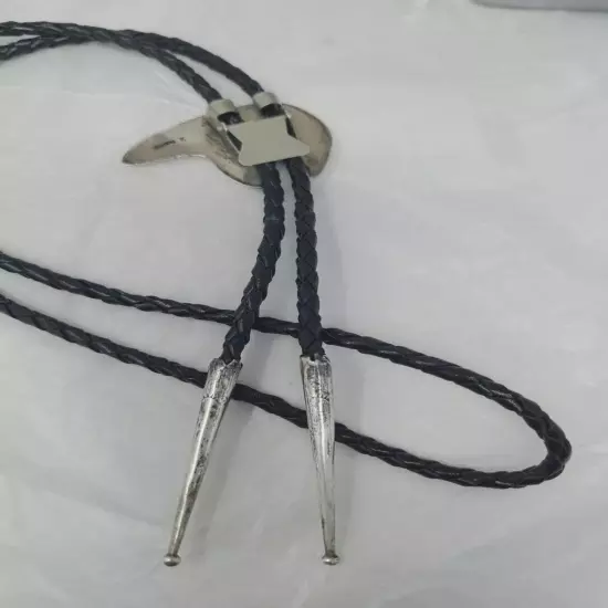 Navajo Sterling Silver Bear Bolo Tie Signed KEITH JAMES - Rare