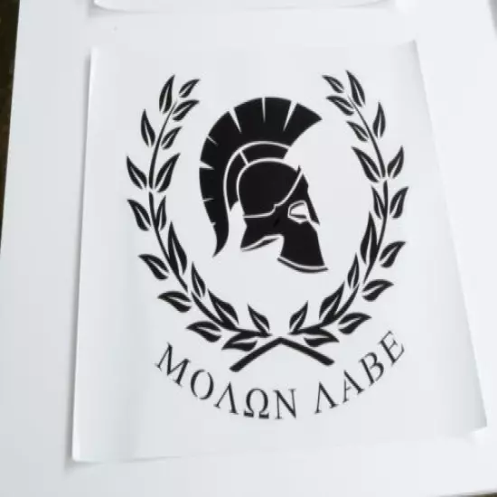 Acid Tactical 8" ΜΟΛΩΝ ΛΑΒΕ MOLON LABE Vinyl Car Truck Window Sticker 4PK BLACK