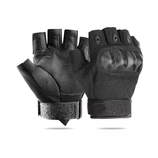 Fingerless Tactical Gloves for Men, Shooting Gloves Hard Shell Knuckle Protec...