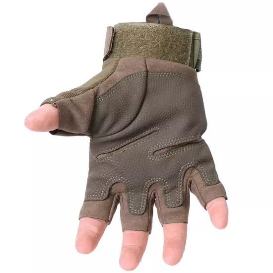 Tactical Fingerless Gloves Military Combat Shooting Half Finger Gloves for Mens