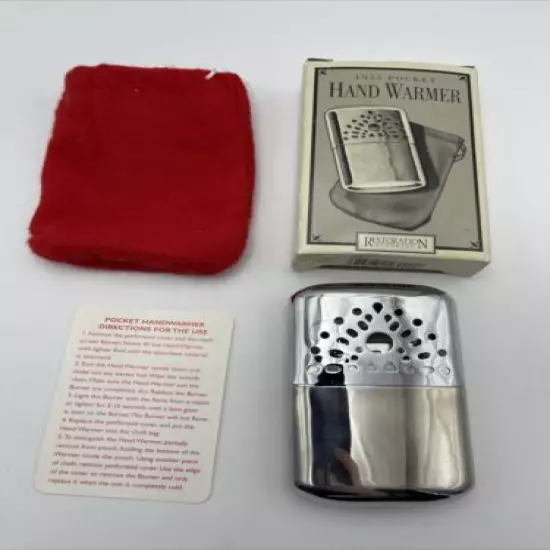 New Open Box Restoration Hardware Pocket Hand Warmer Vintage Repro