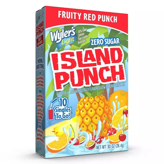 Wyler’s Light Island Punch Singles To Go, Legendary Berry, 10-Count per Box (12 