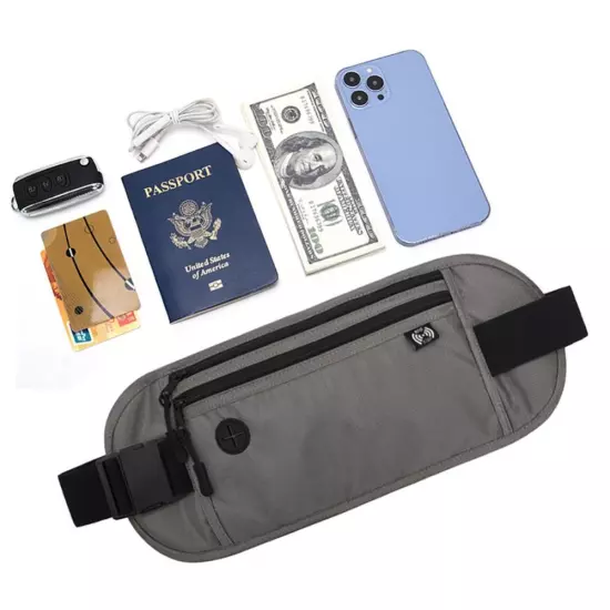 Invisible Travel Waist Pouch for Passport Money Belt Bag Hidden Security Wallet