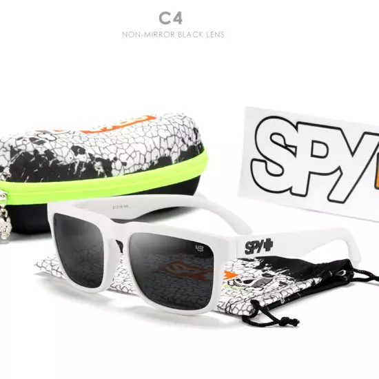 New Spy Polarized Sunglasses Men Classic Ken Block Unisex Square -- Original Box