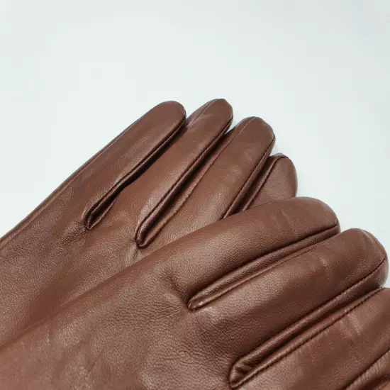 Long genuine leather gloves, opera elbow gloves - 18 inches / 46 cm. TOUCHSCREEN