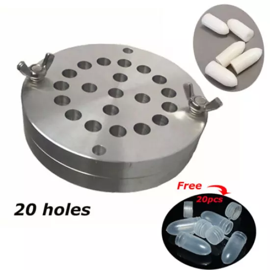 20 holes projectile aluminum alloy suppository mould for rectal use suppository