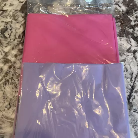 2 Brava Plastic Table Cover Lavender & Pink 54" x 108"