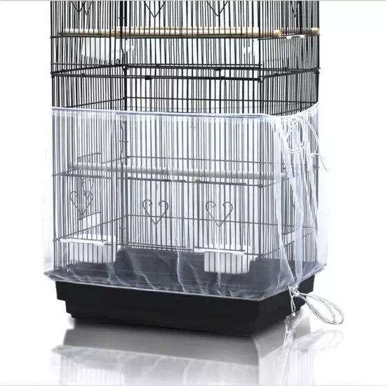 Mesh Pet Bird Skirt Birdcage Mesh Birdcage Cover Decoration Feather Catcher