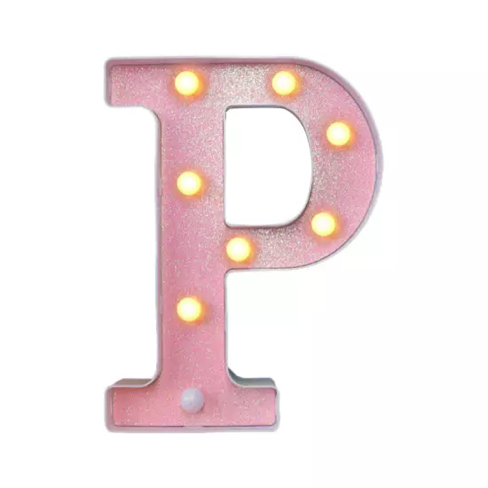 Led Light Up Letter,Pink Marquee LED Letter Lights 26 Alphabet,Lighted Letters A