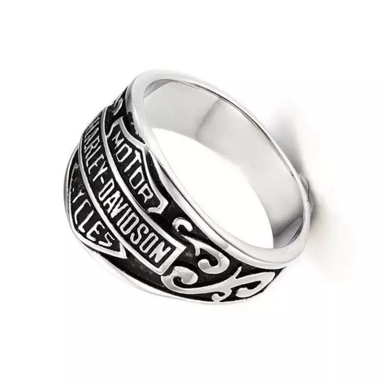 Harley Davidson Motor Cycles Ring Badass Silver Handmade - All sizes