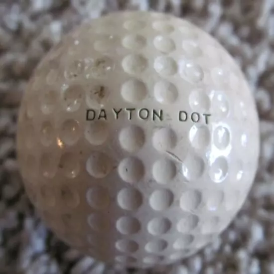 VINTAGE DIMPLE GOLF BALL-THE DAYTON DOT WITH ONE SMALL SCUFF