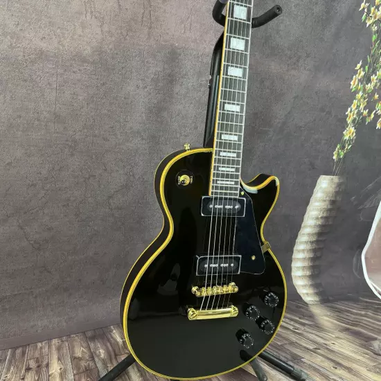 Hot sales Vintage 1956 Les Paul Custom Black Beauty Electric Guitar Fast Shippin