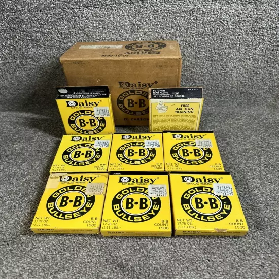 Vintage Daisy Golden Bullseye BB BB's 1500 Count No. 40 LOT OF 8 Packs