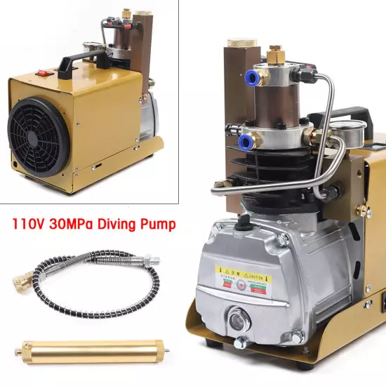 High Pressure Electric Air Compressor Scuba Diving Pump Water-Cooling 4500PSI