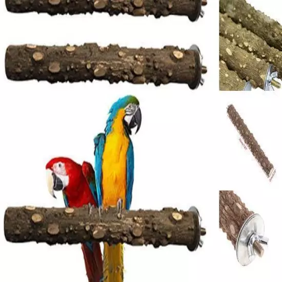  Bird Perch Nature Wood Prickly Parrot Stand Toy Branch Platform Paw Grinding 