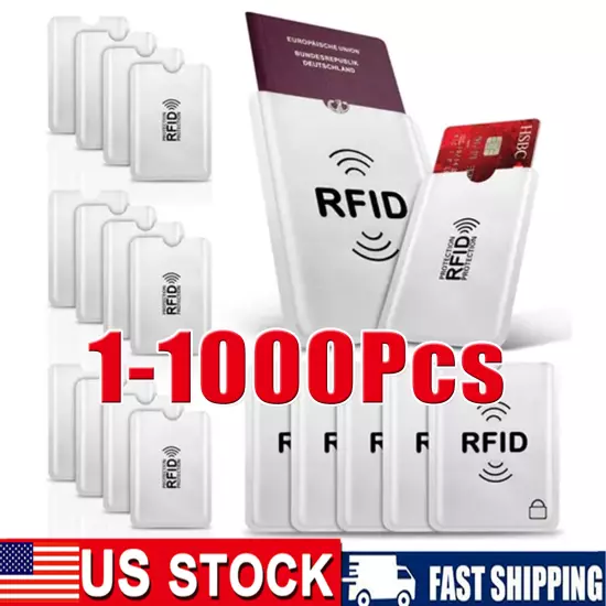 RFID Credit Debit ID Card Sleeve Protector Blocking Safety Shield Anti Theft Lot