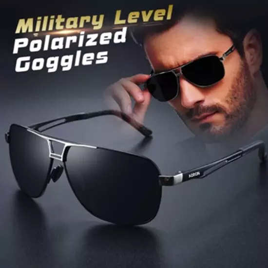 Aluminium HD Polarized Photochromic Sunglasses Men Pilot Eyewear Driving Glasses