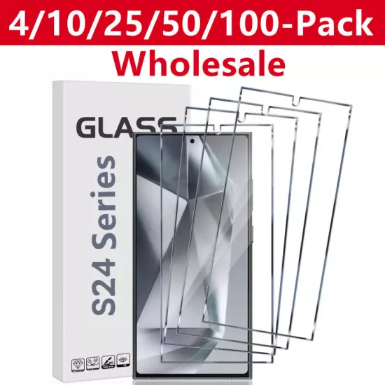 Wholesale Bulk LOT Tempered Glass Screen Protector for Galaxy S24 Ultra/S24 Plus