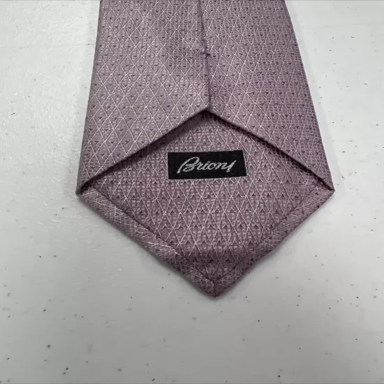 Brioni Men's Pink Geometric Silk Neck Tie $495