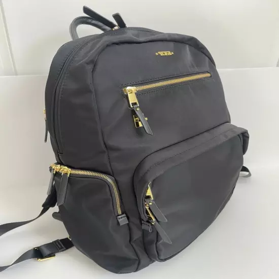 Tumi Voyageur Carson Backpack Black/Gold Hardware