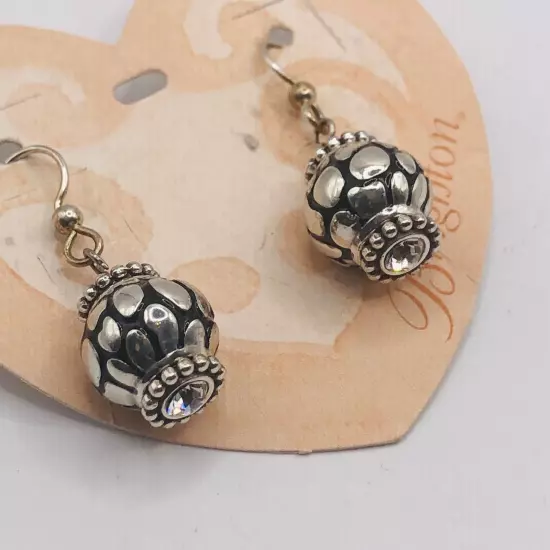 Brighton interchangeable charm earrings with pebble dot beads NWT